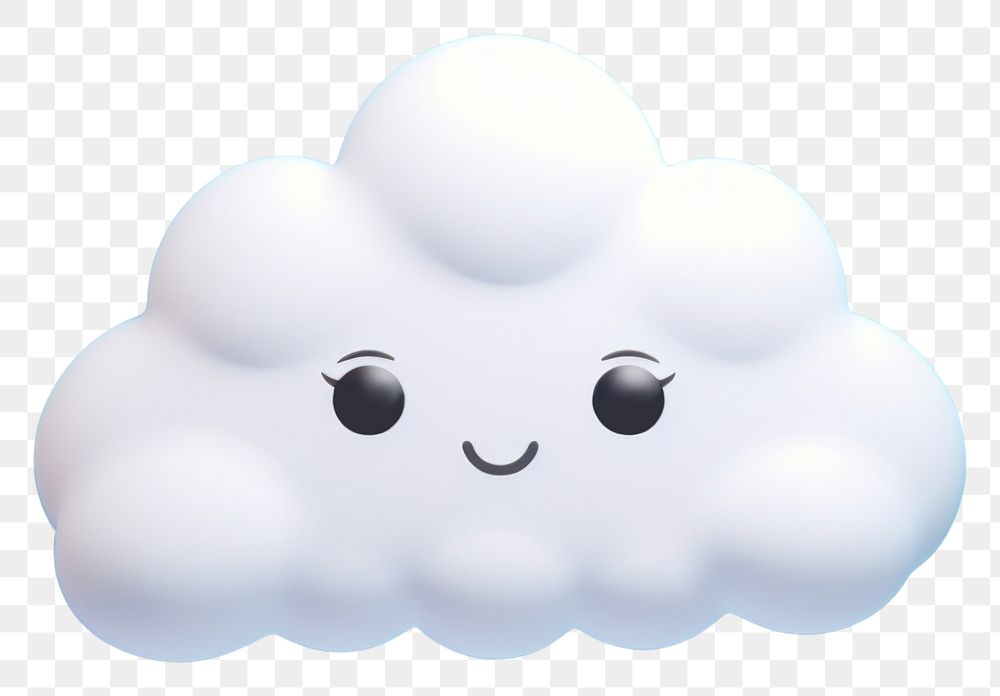 PNG Cartoon balloon fluffy cloud. AI generated Image by rawpixel.
