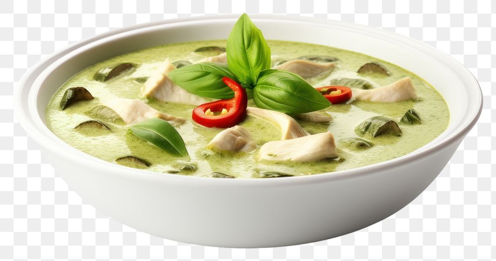 PNG Green curry food soup meal. AI generated Image by rawpixel.