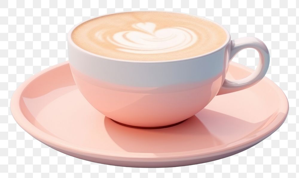 PNG Cup coffee saucer latte. AI generated Image by rawpixel.