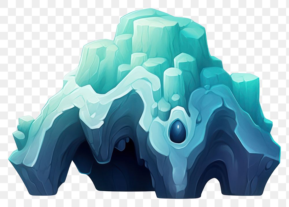 PNG  Iceberg cartoon white background creativity. AI generated Image by rawpixel.