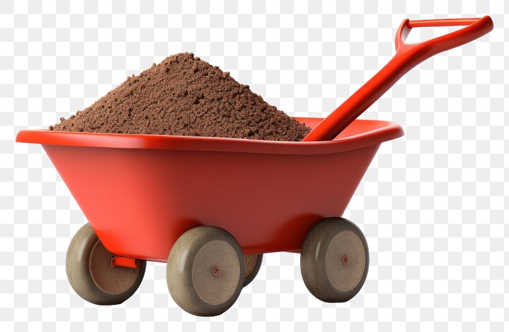 PNG Wheelbarrow vehicle soil lawn. AI generated Image by rawpixel.