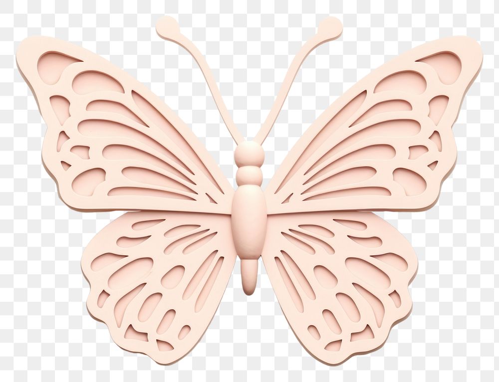 PNG Butterfly white background accessories creativity. AI generated Image by rawpixel.