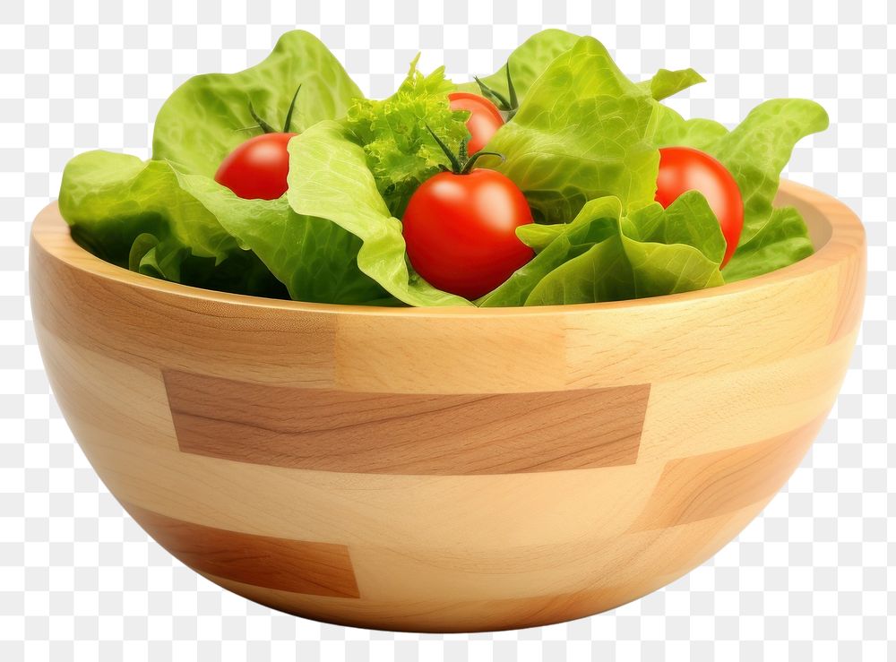 PNG Bowl vegetable lettuce salad. 