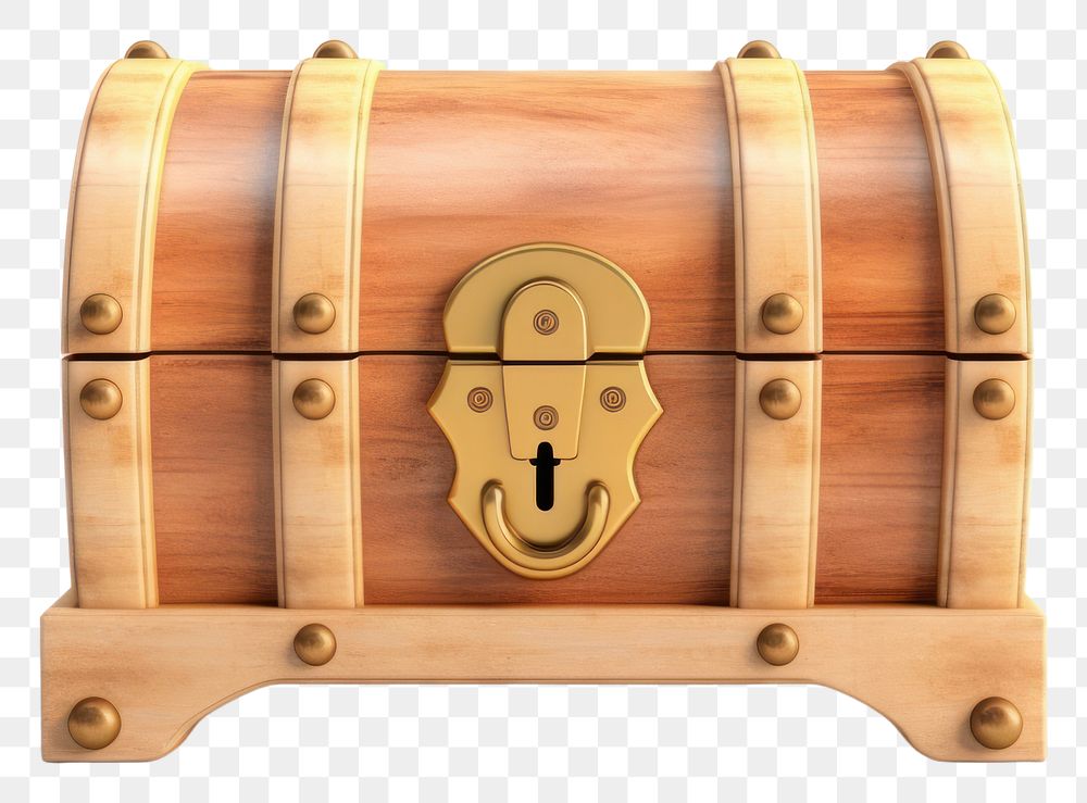 PNG Treasure wood box white background. AI generated Image by rawpixel.