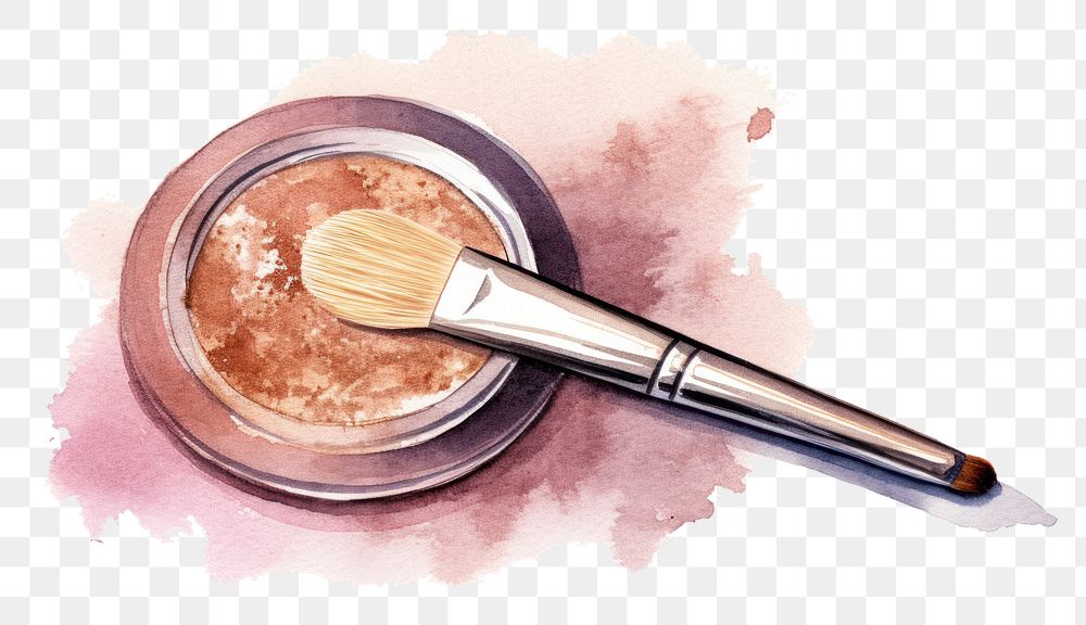PNG Cosmetics brush palette device. AI generated Image by rawpixel.