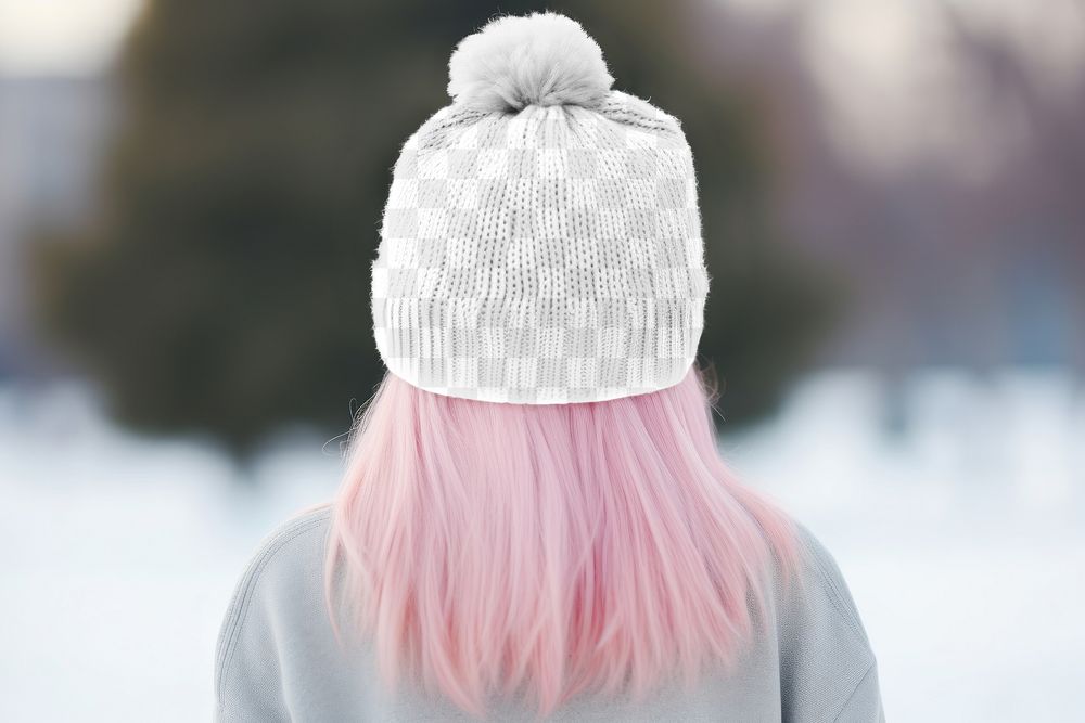 Winter beanie, png transparent mockup