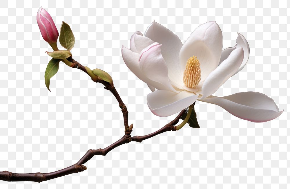 PNG Flower magnolia blossom orchid. AI generated Image by rawpixel.