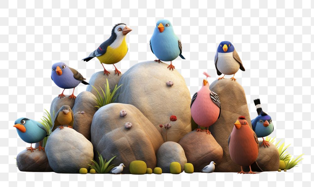 PNG Bird cartoon animal wildlife. AI generated Image by rawpixel.