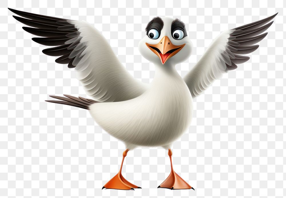 PNG Bird cartoon animal flying. AI generated Image by rawpixel.