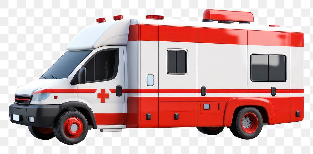 PNG Ambulance vehicle van white background. AI generated Image by rawpixel.