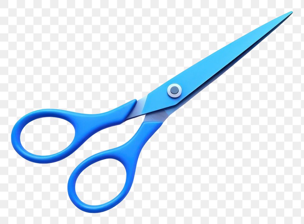 PNG Scissors blue white background equipment. AI generated Image by rawpixel.
