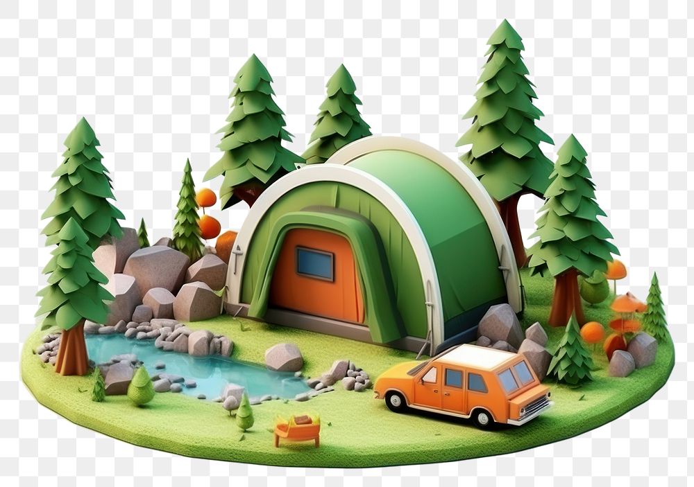 PNG Outdoors vehicle cartoon camping. AI generated Image by rawpixel.
