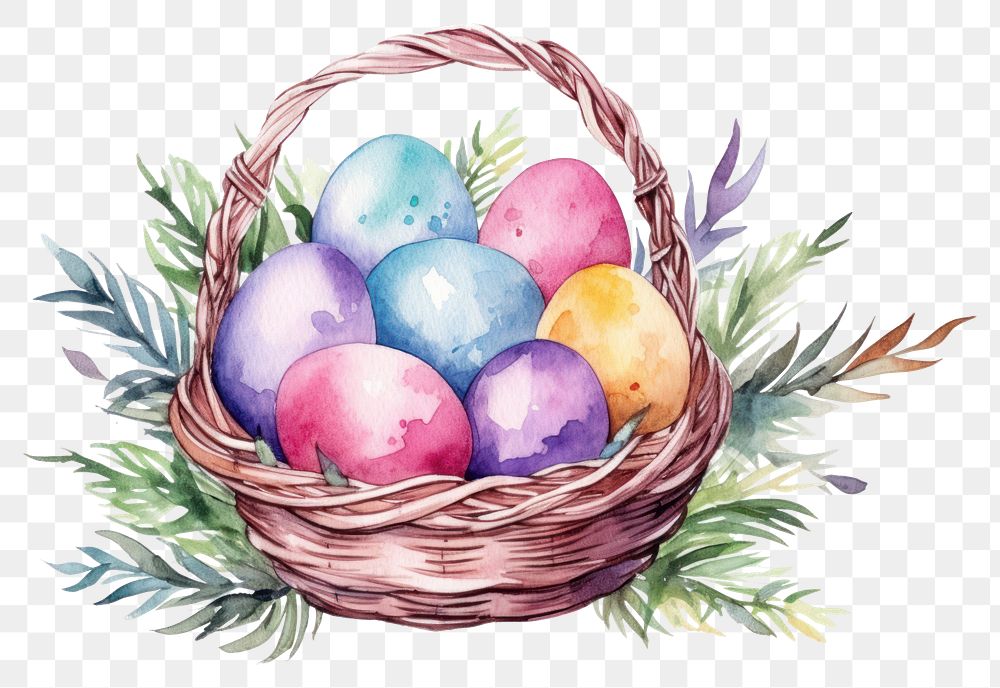 PNG Basket egg cartoon easter. 