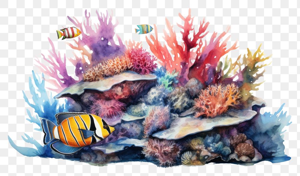 PNG Fish underwater aquarium outdoors. AI generated Image by rawpixel.