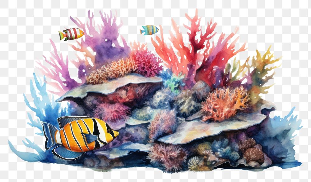 PNG Fish underwater aquarium outdoors. 