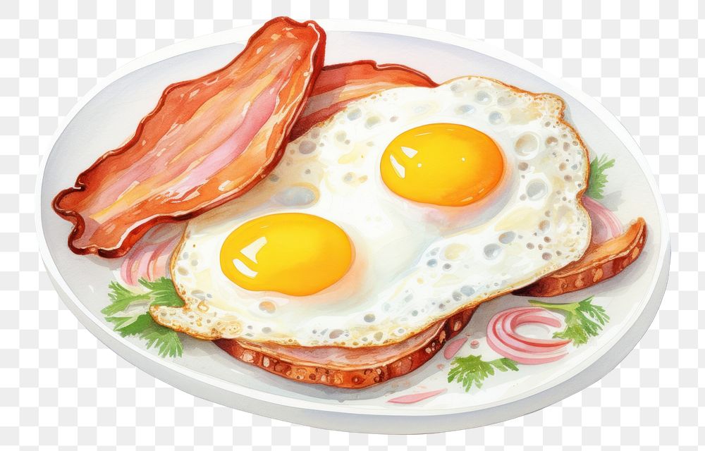 PNG Breakfast plate food egg. AI generated Image by rawpixel.