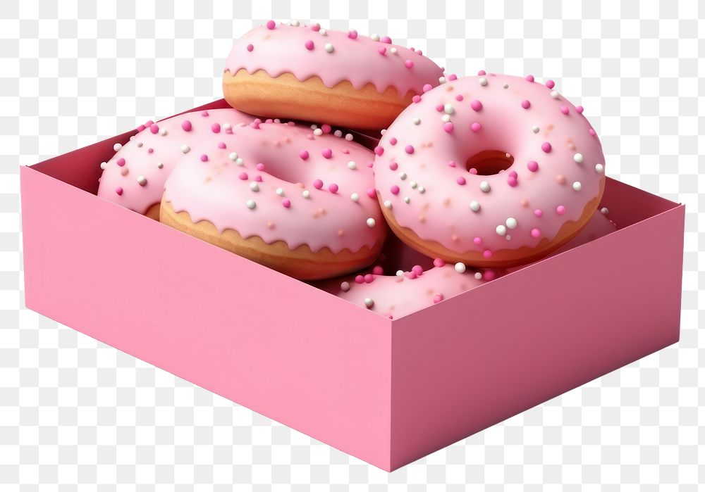 PNG Donut box food confectionery. AI generated Image by rawpixel.