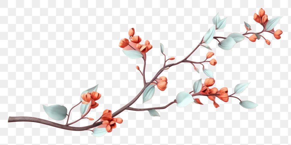 PNG Branch flower plant tree. AI generated Image by rawpixel.