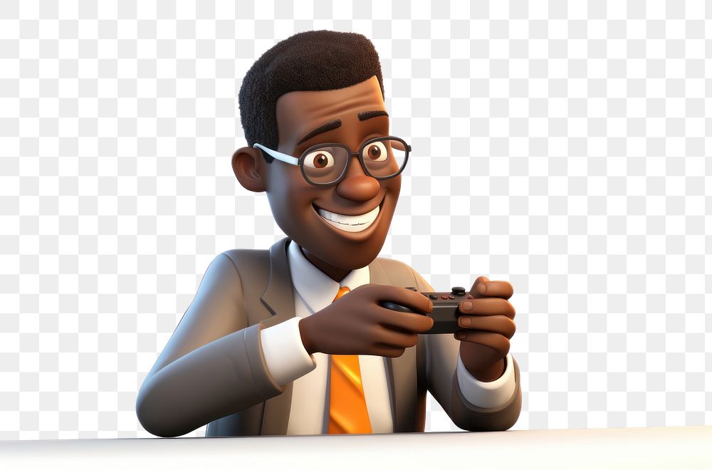 PNG Cartoon portrait glasses person. 