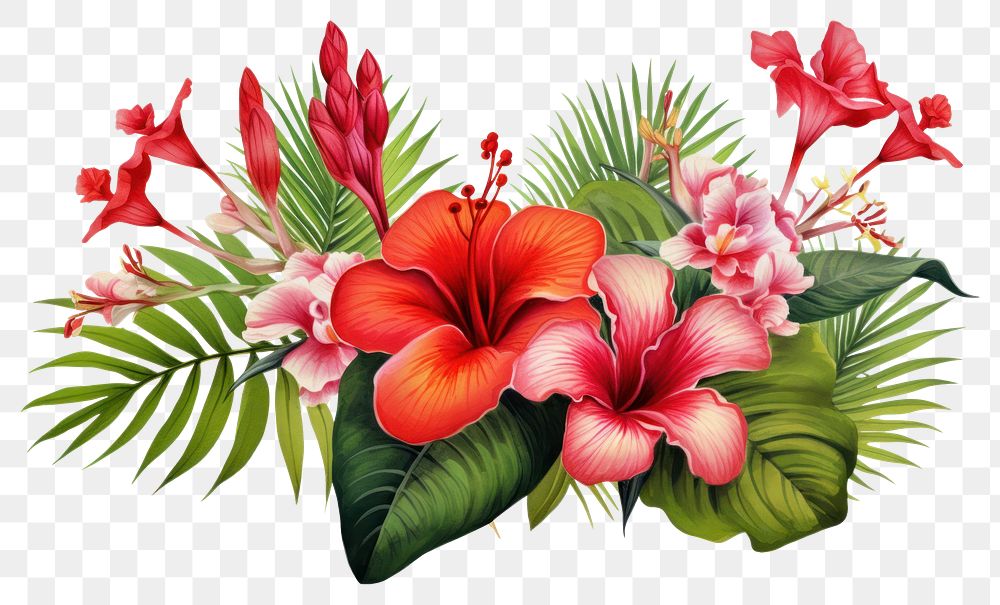 PNG Flower plant hibiscus transparent background