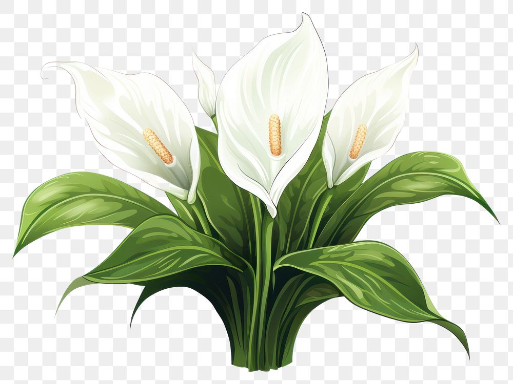 PNG Flower plant white lily. 