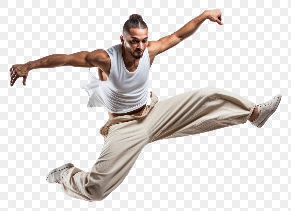 PNG Jumping dancing adult white background. AI generated Image by rawpixel.