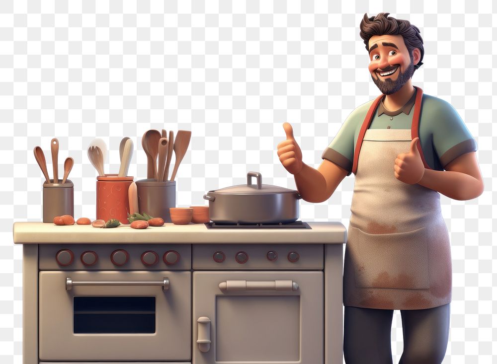 PNG Adult cook man countertop. AI generated Image by rawpixel.