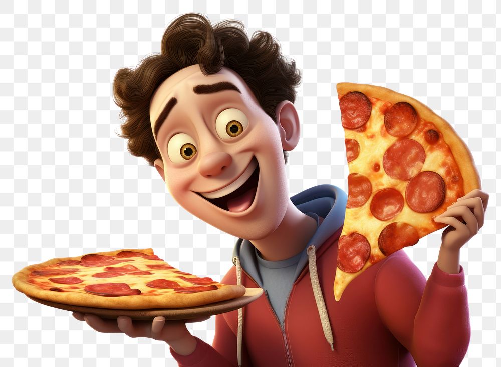 PNG Cartoon pizza cheese food. AI generated Image by rawpixel.
