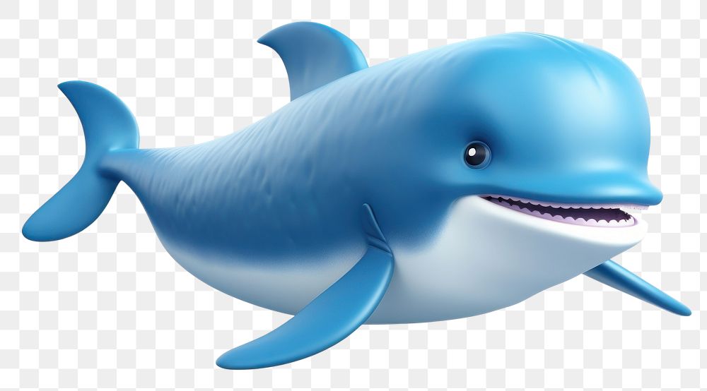 PNG Whale dolphin cartoon animal. 