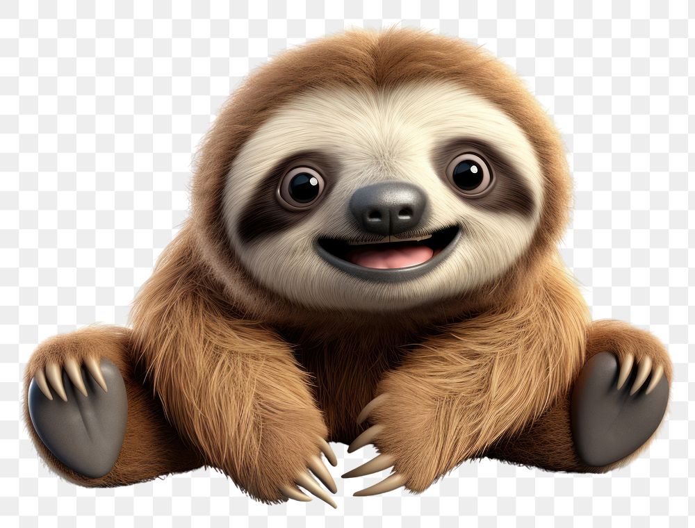 PNG Animal sloth cartoon mammal. AI generated Image by rawpixel.