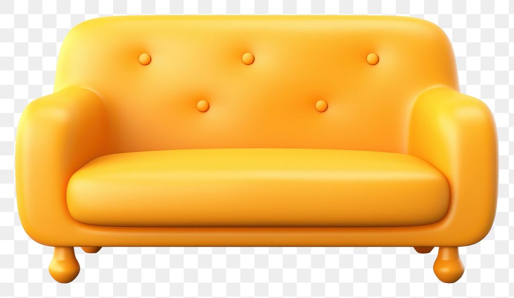 PNG  Furniture armchair sofa white background. AI generated Image by rawpixel.