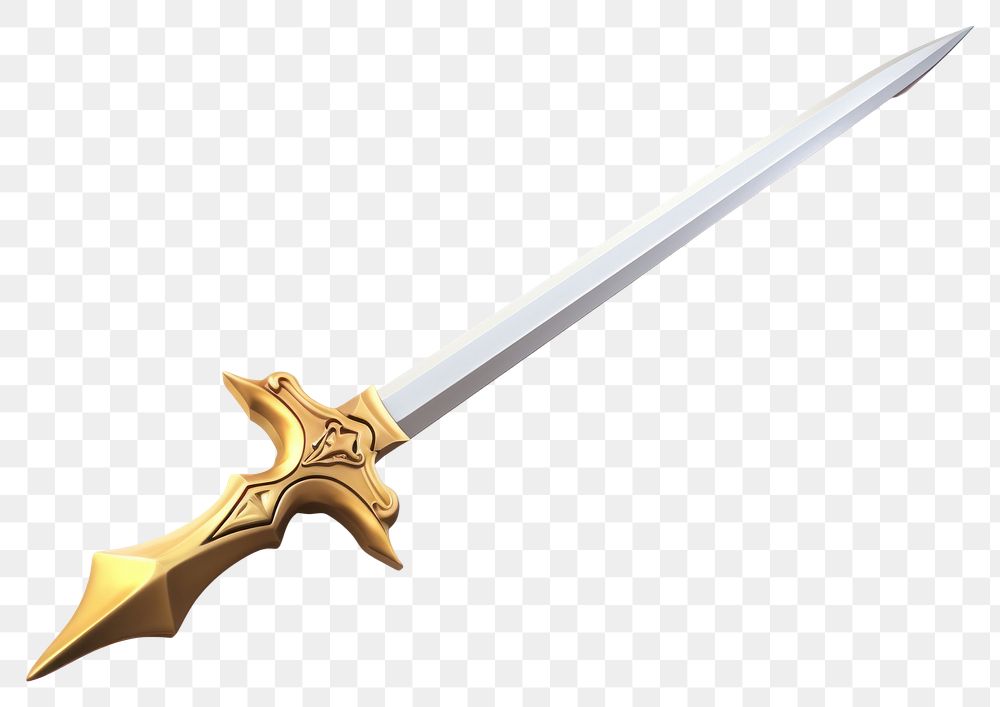PNG Sword weapon dagger white background. AI generated Image by rawpixel.
