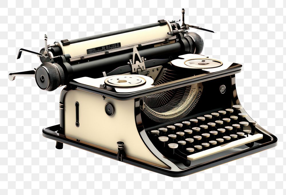 PNG  Electronics technology typewriter nostalgia. AI generated Image by rawpixel.