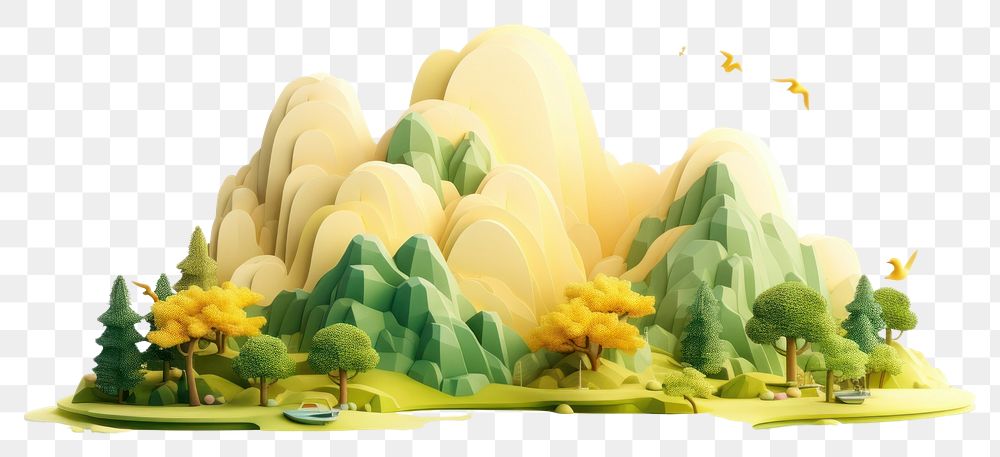 PNG Outdoors cartoon nature yellow. AI generated Image by rawpixel.