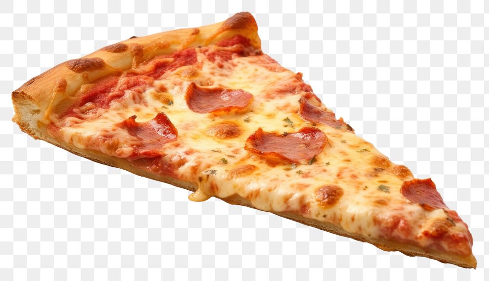 PNG Pizza slice food white background. AI generated Image by rawpixel.