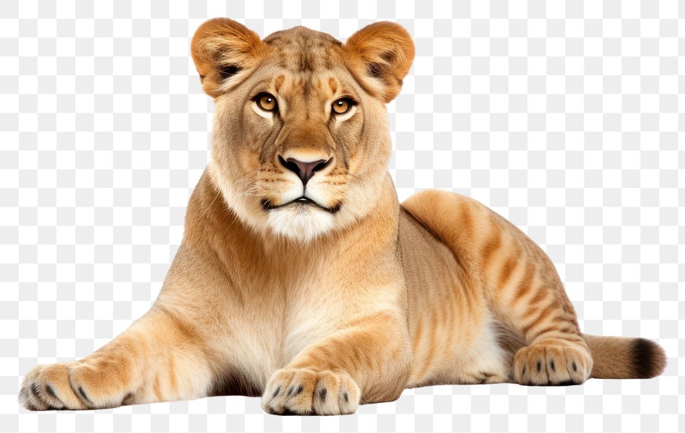 PNG Liger wildlife sitting mammal. AI generated Image by rawpixel.