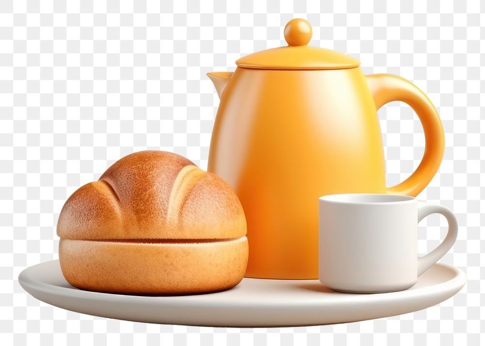 PNG  Porcelain teapot saucer food. AI generated Image by rawpixel.