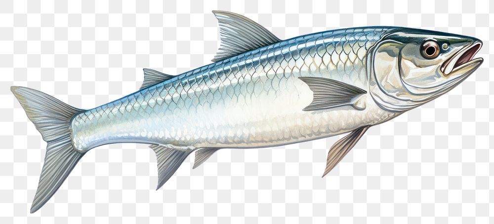 PNG Fish seafood animal white background. AI generated Image by rawpixel.
