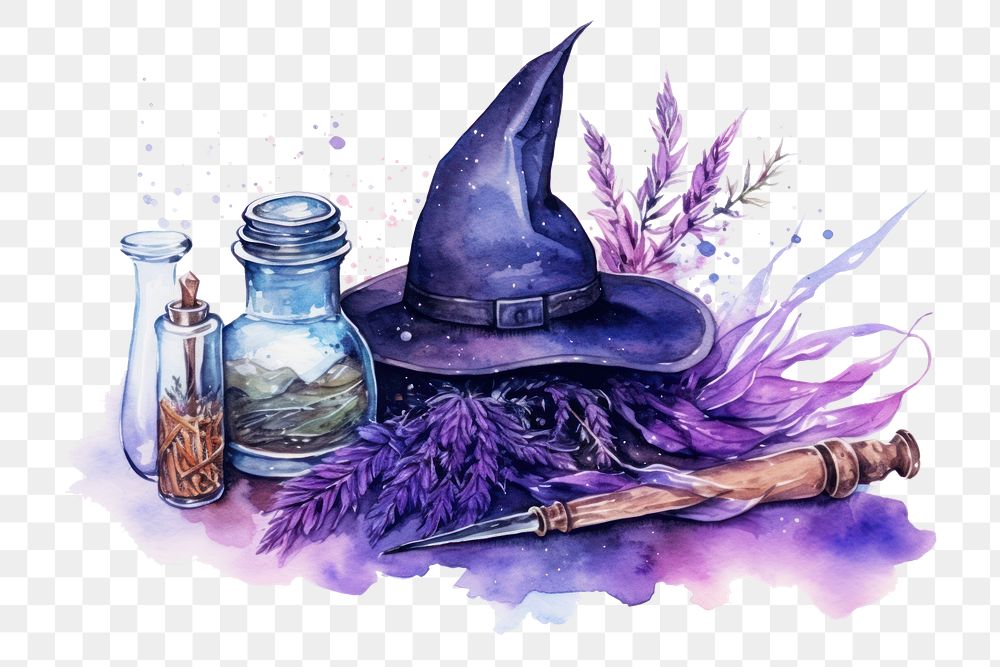 PNG Painting lavender bottle purple
