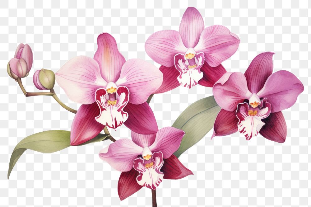 PNG Orchid blossom flower plant. 