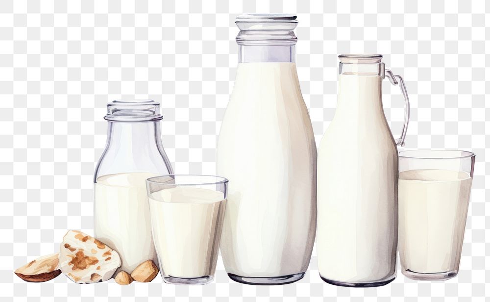 PNG Dairy milk beverage glass. AI generated Image by rawpixel.