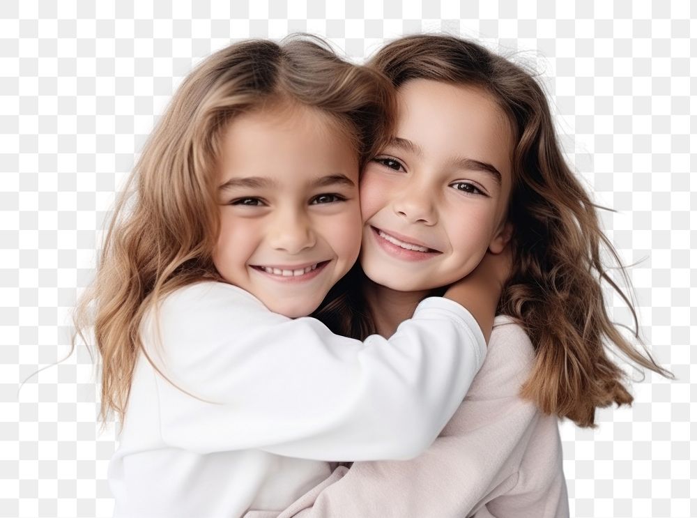 PNG Hugging portrait child smile. AI generated Image by rawpixel.