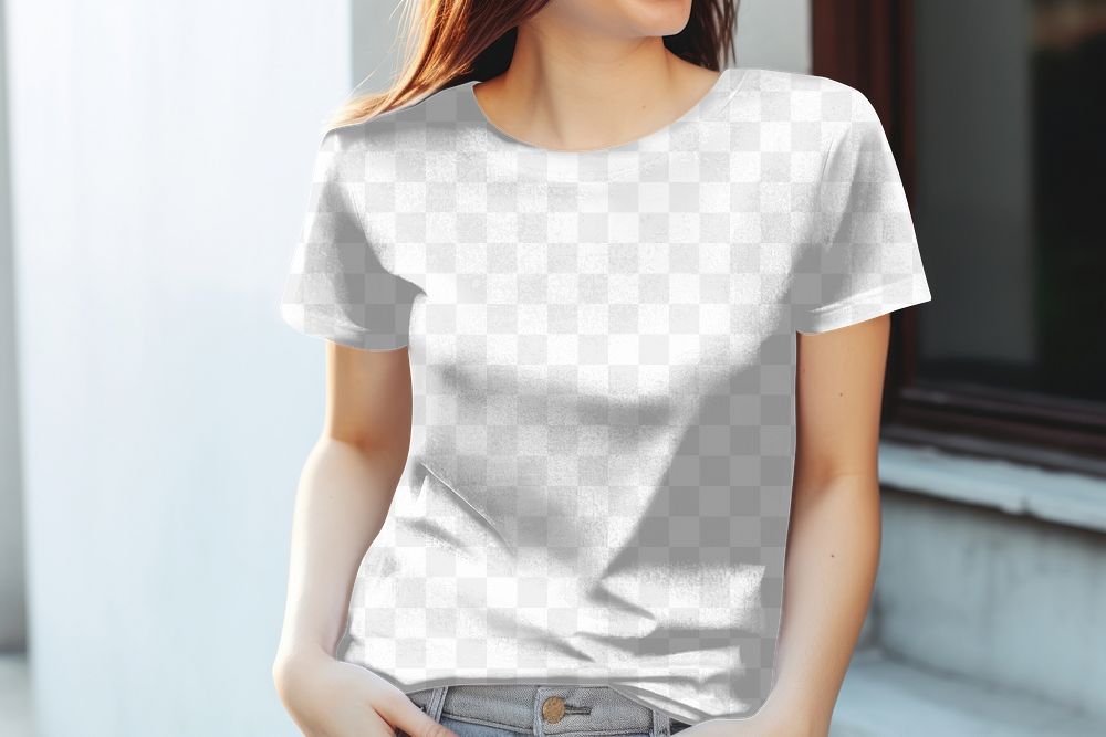 Women's blouse png, transparent mockup