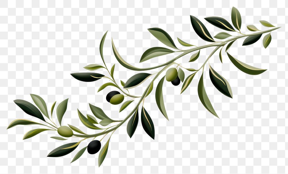 PNG Pattern branch plant olive. AI generated Image by rawpixel.