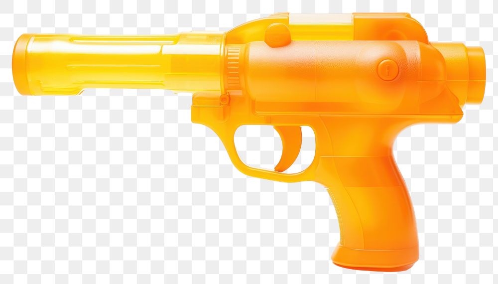 PNG  Gun toy white background aggression. AI generated Image by rawpixel.