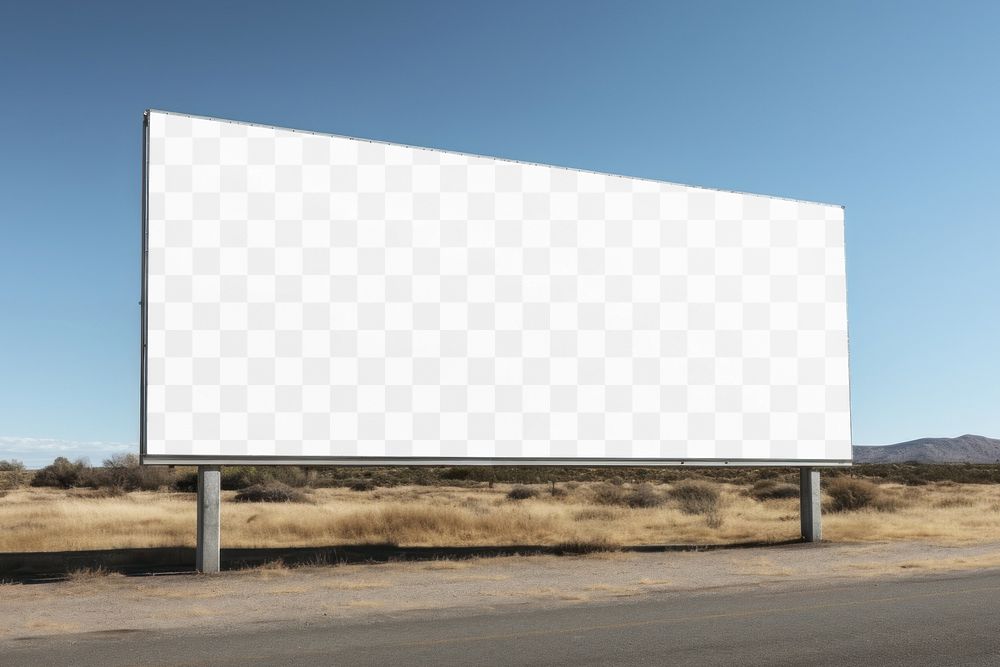Highway sign, png transparent mockup