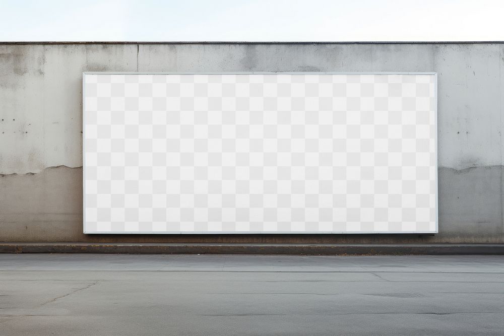 Concrete wall, png transparent mockup