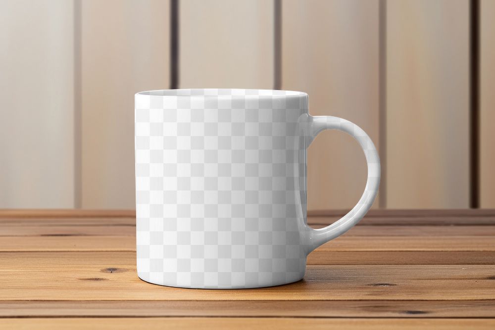 Coffee mug, png transparent mockup