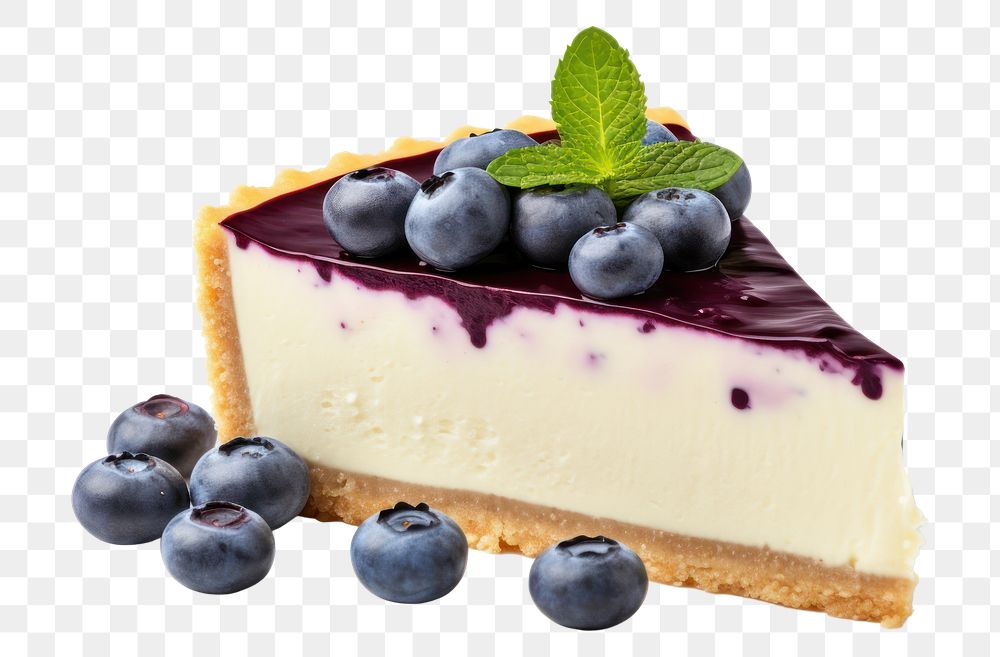 PNG Cheesecake blueberry dessert fruit. AI generated Image by rawpixel.