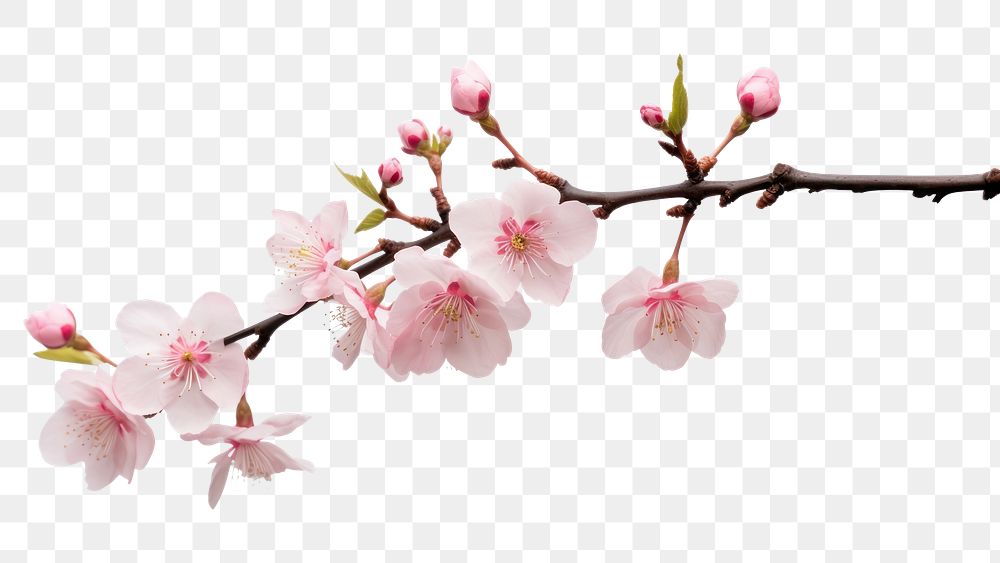 PNG Blossom branch flower cherry. AI generated Image by rawpixel.
